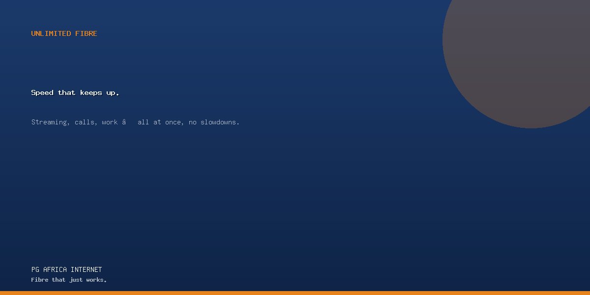 Unlimited fibre — speed that keeps up