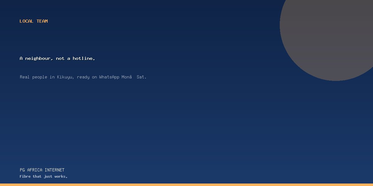 A neighbour, not a hotline — local team
